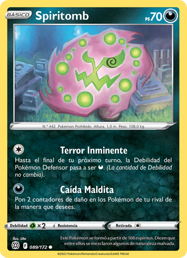 Spiritomb 089 — Astros Brillantes (Spanish Pokémon TCG card)