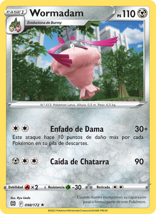 Wormadam 098 — Astros Brillantes (Spanish Pokémon TCG card)