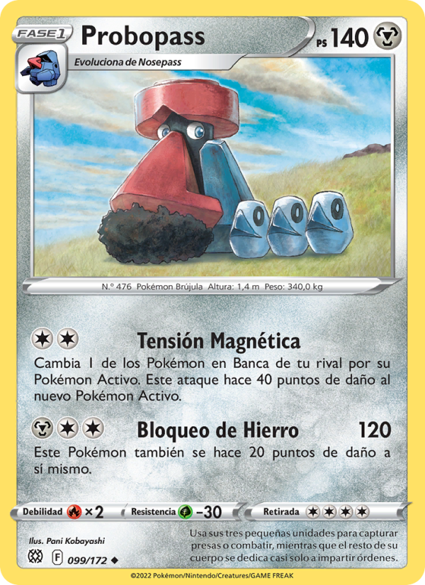 Probopass 099 — Astros Brillantes (Spanish Pokémon TCG card)