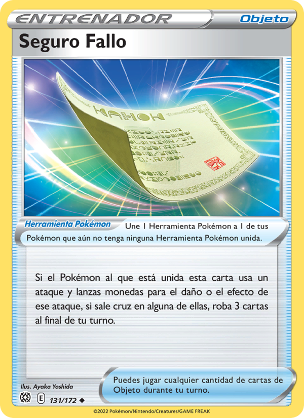 Seguro Fallo 131 — Astros Brillantes (Spanish Pokémon TCG card)