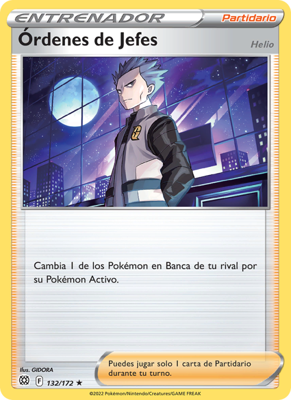 Órdenes de Jefes 132 — Astros Brillantes (Spanish Pokémon TCG card)