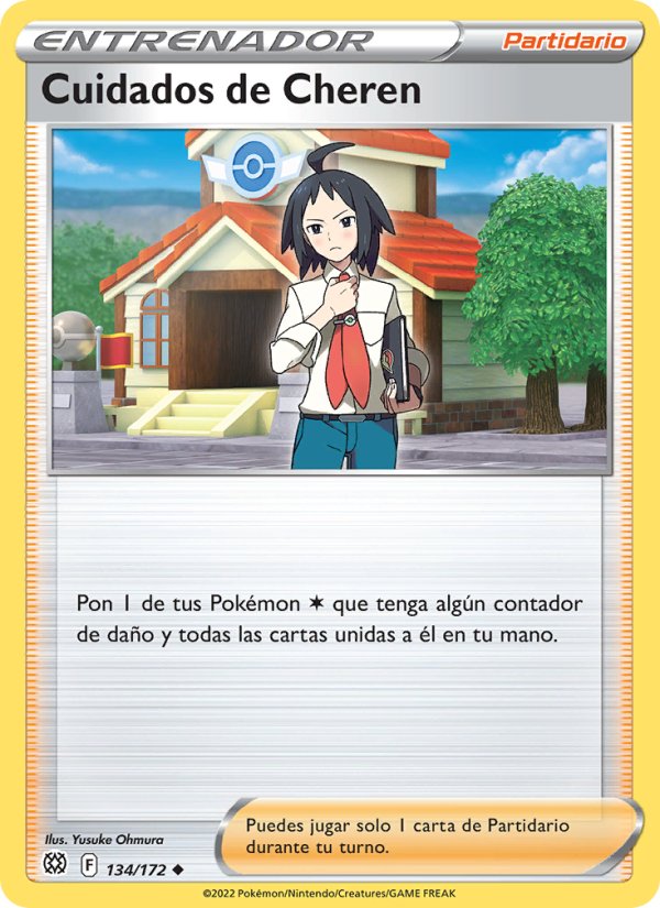 Cuidados de Cheren 134 — Astros Brillantes (Spanish Pokémon TCG card)