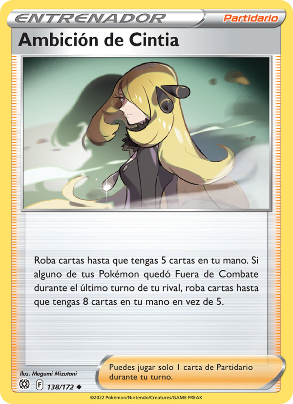 Ambición de Cintia 138 — Astros Brillantes (Spanish Pokémon TCG card)