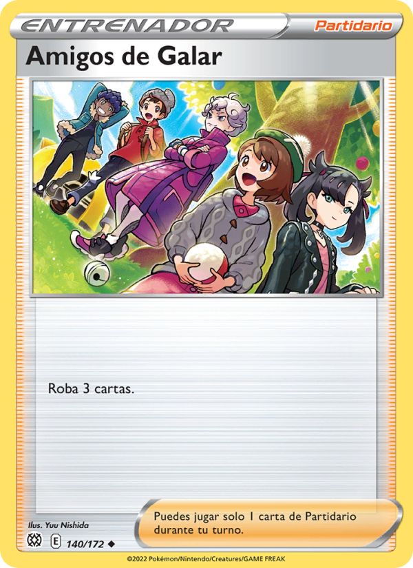 Amigos de Galar 140 — Astros Brillantes (Spanish Pokémon TCG card)