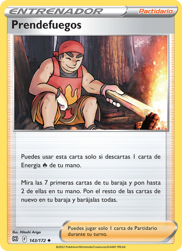 Prendefuegos 143 — Astros Brillantes (Spanish Pokémon TCG card)