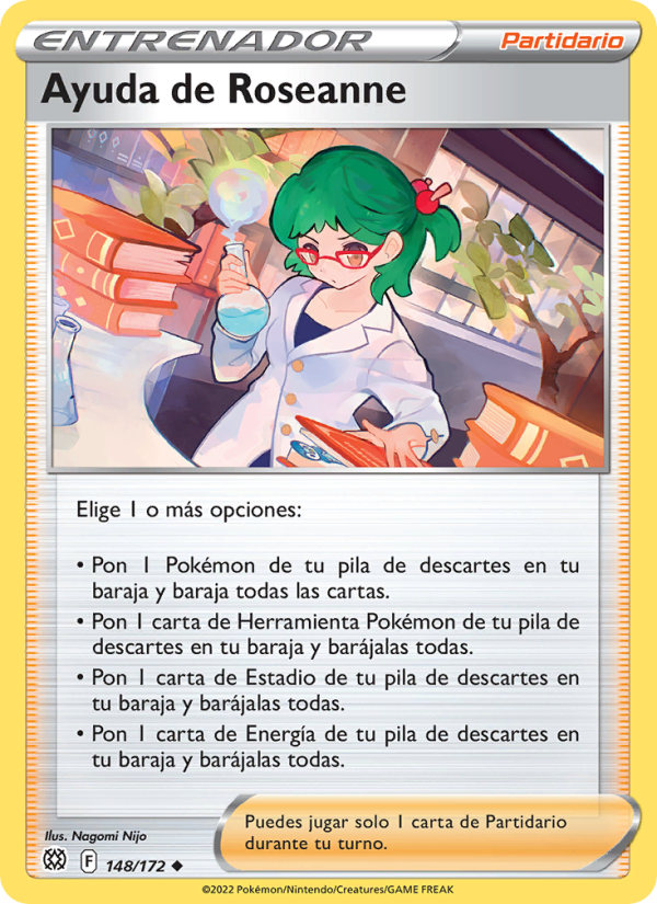 Ayuda de Roseanne 148 — Astros Brillantes (Spanish Pokémon TCG card)