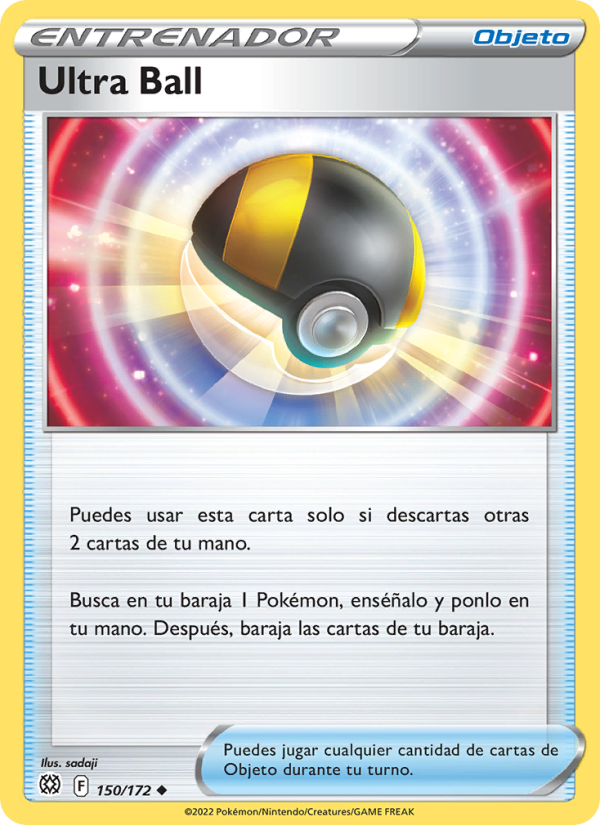 Ultra Ball 150 — Astros Brillantes (Spanish Pokémon TCG card)