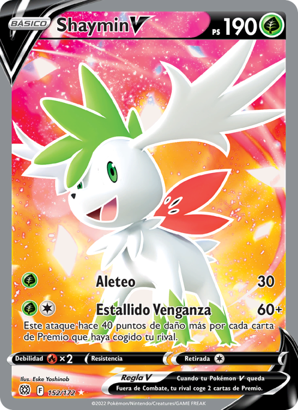 Shaymin V 152 — Astros Brillantes (Spanish Pokémon TCG card)