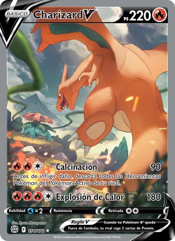 Charizard V 154 — Astros Brillantes (Spanish Pokémon TCG card)