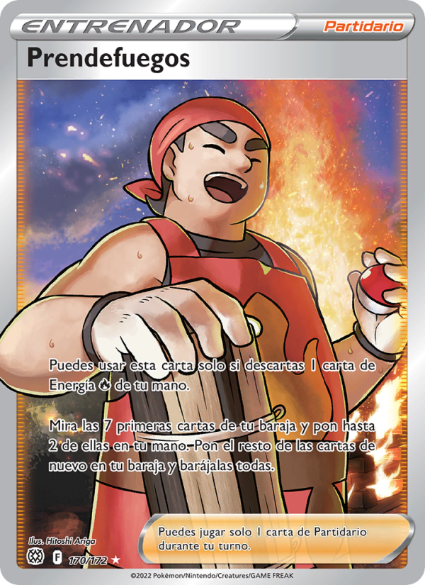 Prendefuegos 170 — Astros Brillantes (Spanish Pokémon TCG card)