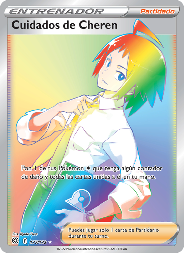 Cuidados de Cheren 177 — Astros Brillantes (Spanish Pokémon TCG card)