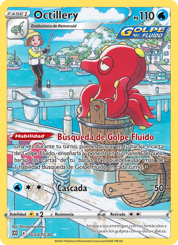 Octillery TG03 — Astros Brillantes (Spanish Pokémon TCG card)