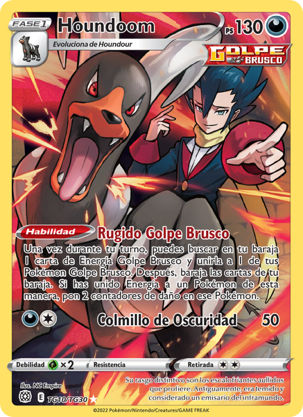 Houndoom TG10 — Astros Brillantes (Spanish Pokémon TCG card)