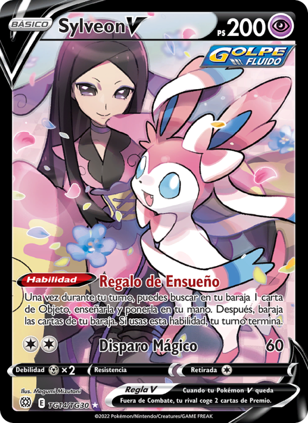 Sylveon V TG14 — Astros Brillantes (Spanish Pokémon TCG card)