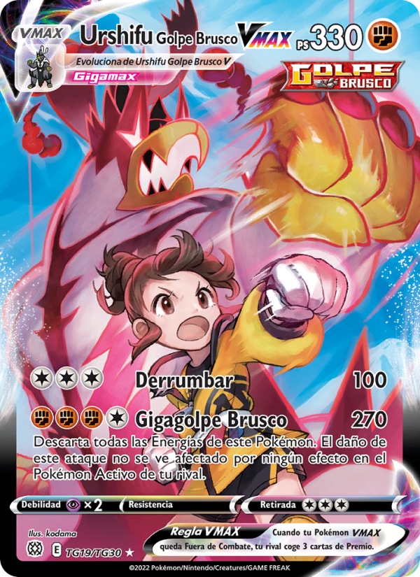 Urshifu Golpe Brusco VMAX TG19 — Astros Brillantes (Spanish Pokémon TCG card)