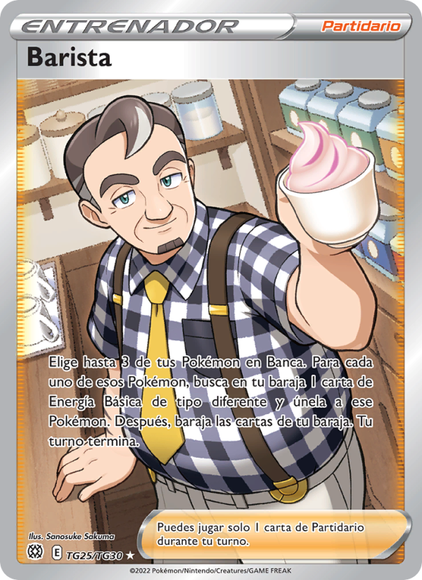 Barista TG25 — Astros Brillantes (Spanish Pokémon TCG card)
