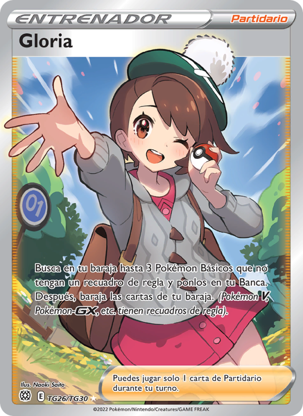 Gloria TG26 — Astros Brillantes (Spanish Pokémon TCG card)