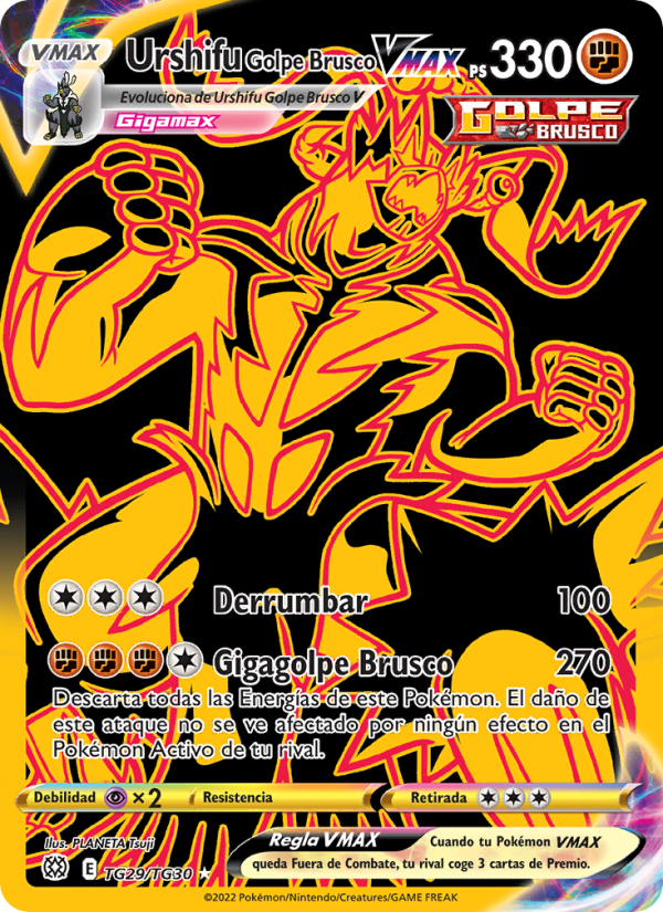 Urshifu Golpe Brusco VMAX TG29 — Astros Brillantes (Spanish Pokémon TCG card)