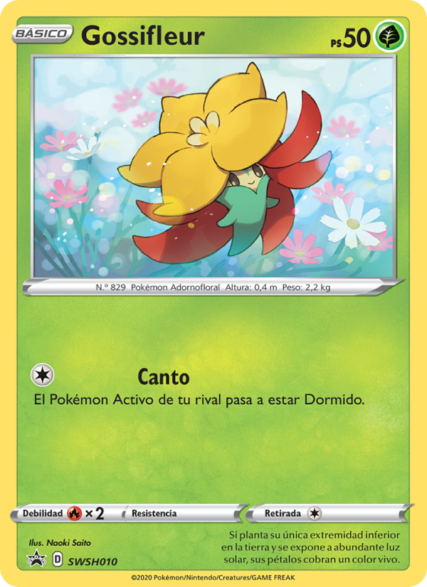Gossifleur SWSH010 — Cartas de promoción ESES (Spanish Pokémon TCG card)
