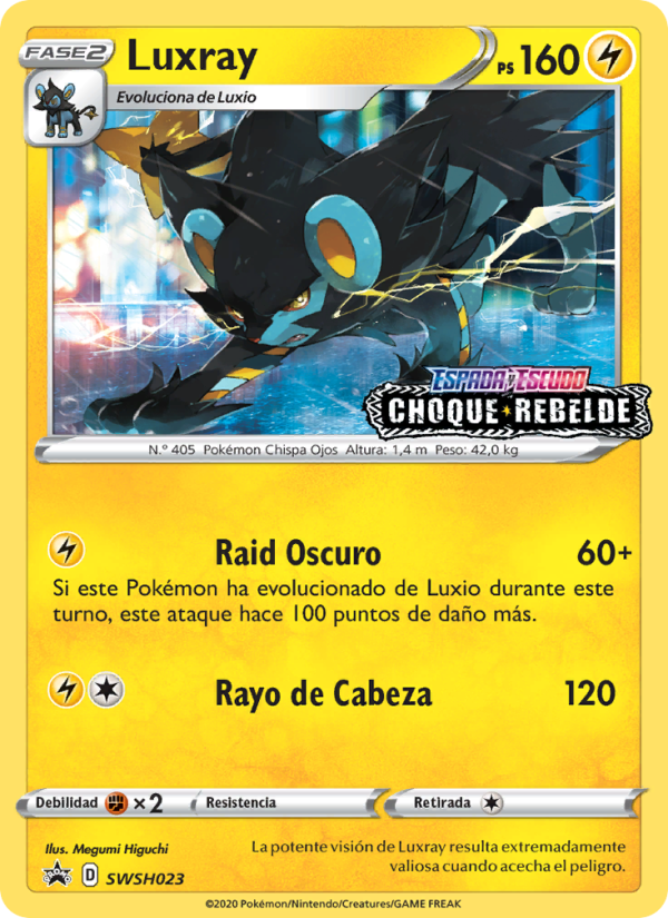 Luxray SWSH023 — Cartas de promoción ESES (Spanish Pokémon TCG card)