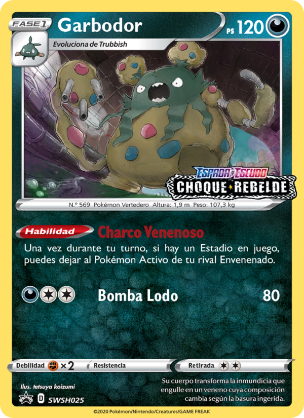 Garbodor SWSH025 — Cartas de promoción ESES (Spanish Pokémon TCG card)