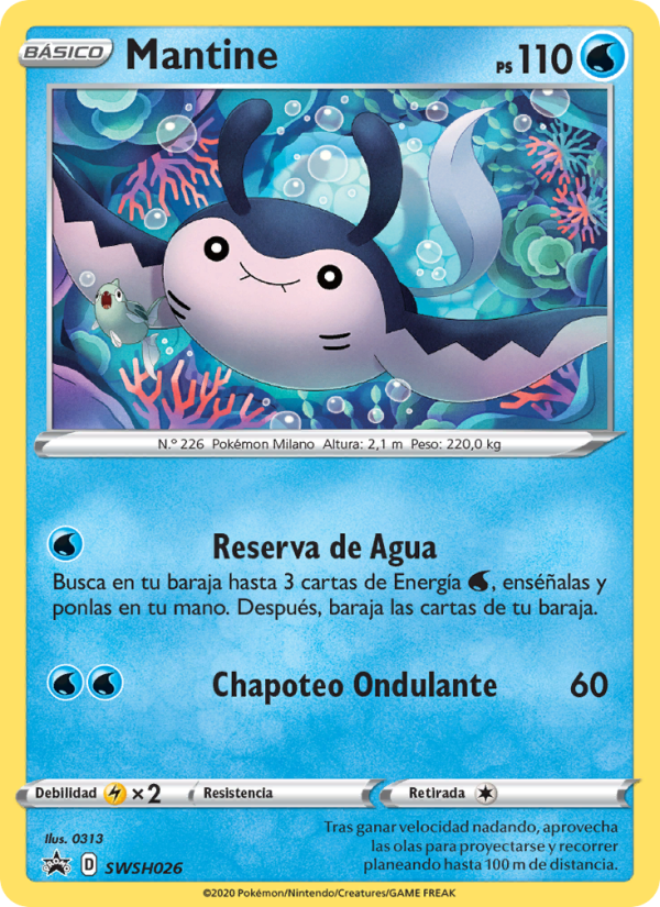 Mantine SWSH026 — Cartas de promoción ESES (Spanish Pokémon TCG card)