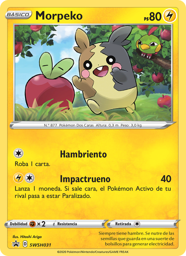 Morpeko SWSH031 — Cartas de promoción ESES (Spanish Pokémon TCG card)
