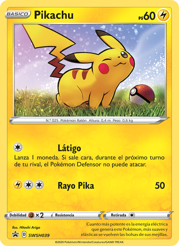 Pikachu SWSH039 — Cartas de promoción ESES (Spanish Pokémon TCG card)