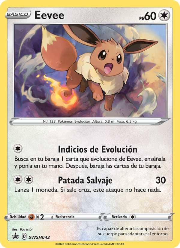 Eevee SWSH042 — Cartas de promoción ESES (Spanish Pokémon TCG card)