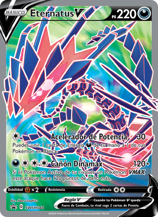 Eternatus V SWSH044 — Cartas de promoción ESES (Spanish Pokémon TCG card)