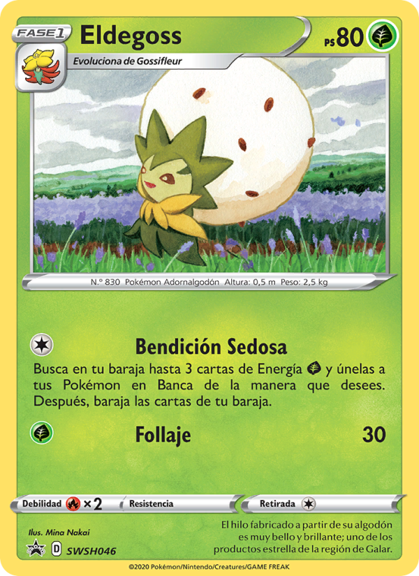 Eldegoss SWSH046 — Cartas de promoción ESES (Spanish Pokémon TCG card)