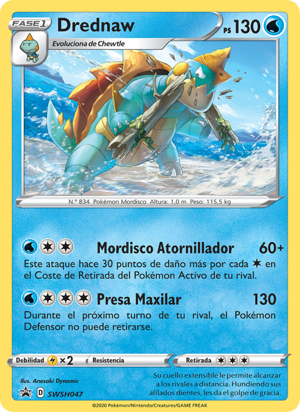Drednaw SWSH047 — Cartas de promoción ESES (Spanish Pokémon TCG card)