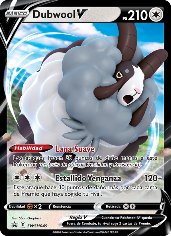 Dubwool V SWSH049 — Cartas de promoción ESES (Spanish Pokémon TCG card)
