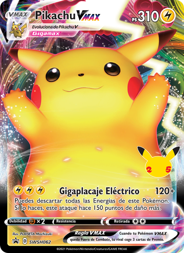 Pikachu VMAX SWSH062 — Cartas de promoción ESES (Spanish Pokémon TCG card)