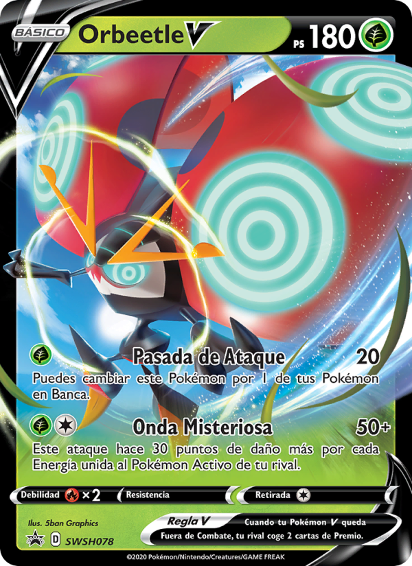 Orbeetle V SWSH078 — Cartas de promoción ESES (Spanish Pokémon TCG card)