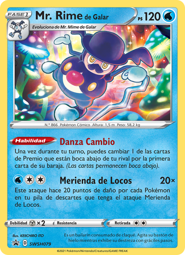 Mr. Rime de Galar SWSH079 — Cartas de promoción ESES (Spanish Pokémon TCG card)