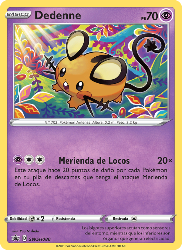 Dedenne SWSH080 — Cartas de promoción ESES (Spanish Pokémon TCG card)