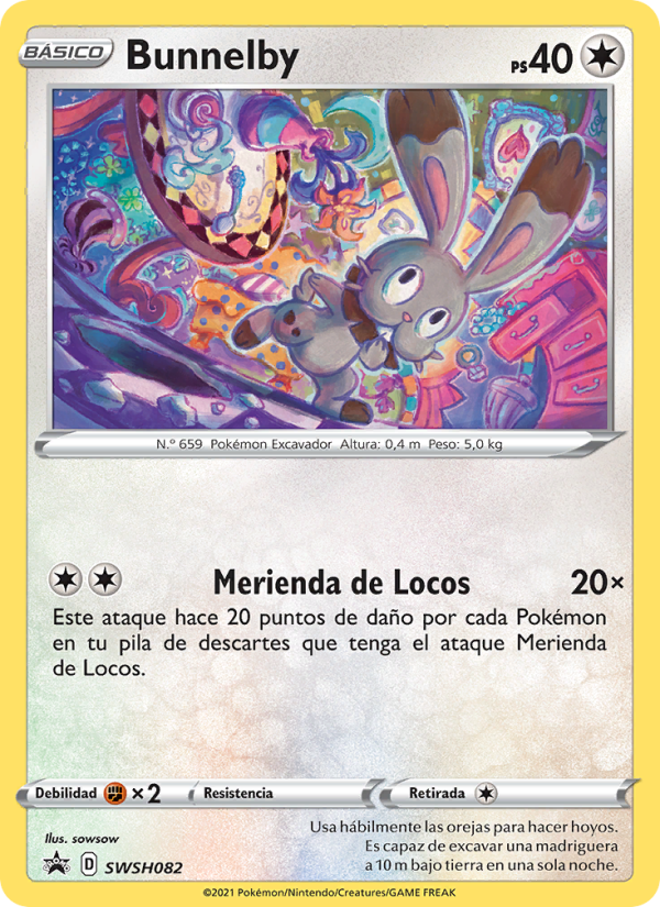 Bunnelby SWSH082 — Cartas de promoción ESES (Spanish Pokémon TCG card)