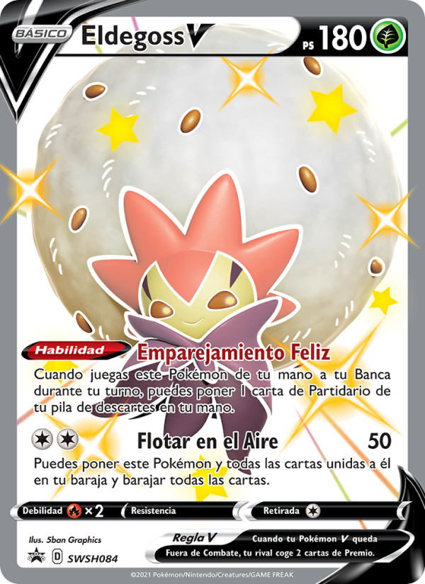 Eldegoss V SWSH084 — Cartas de promoción ESES (Spanish Pokémon TCG card)