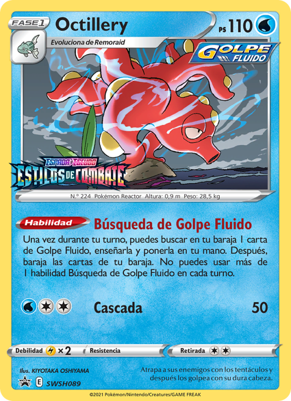 Octillery SWSH089 — Cartas de promoción ESES (Spanish Pokémon TCG card)