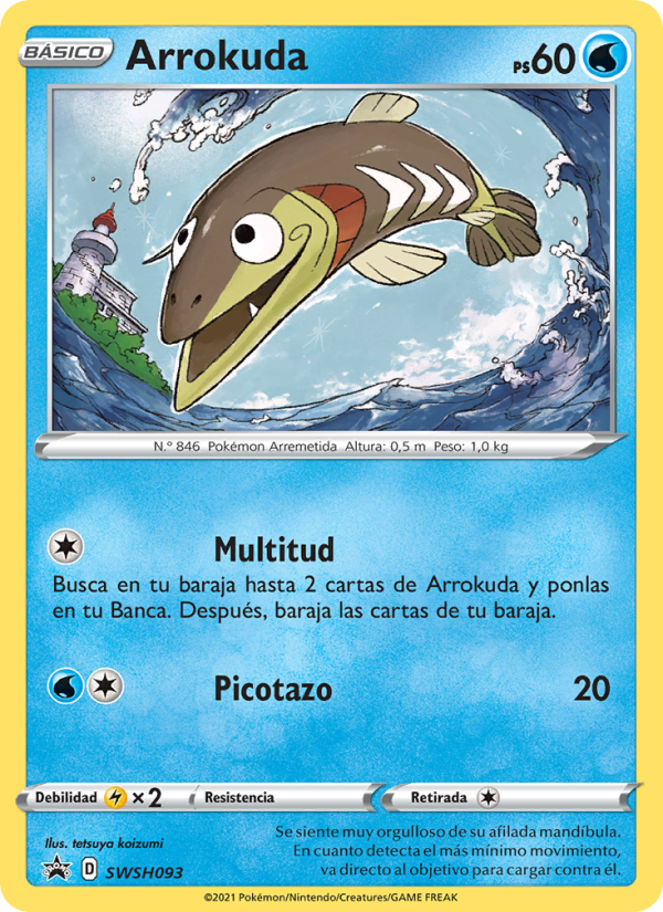 Arrokuda SWSH093 — Cartas de promoción ESES (Spanish Pokémon TCG card)