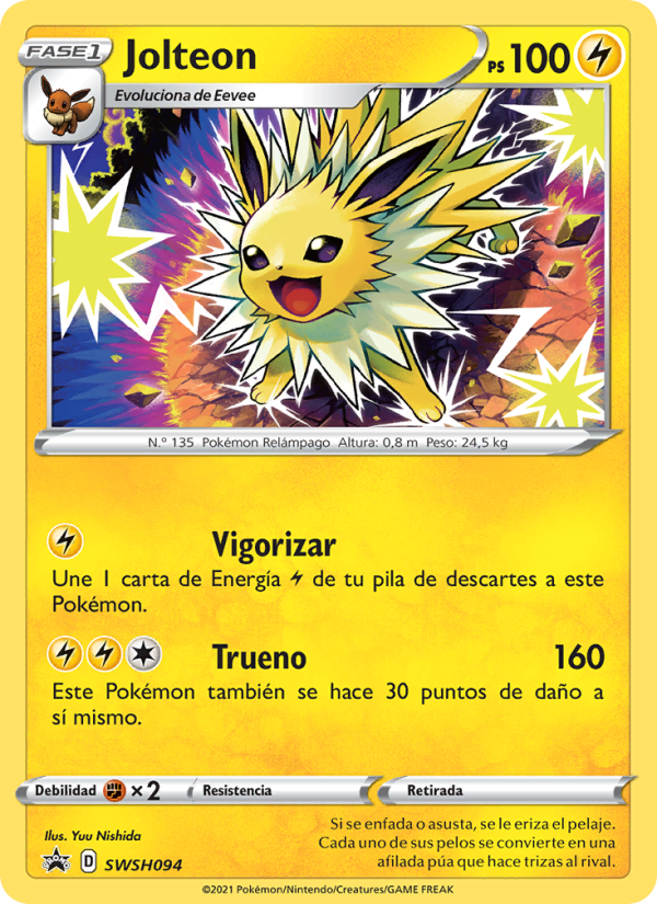 Jolteon SWSH094 — Cartas de promoción ESES (Spanish Pokémon TCG card)