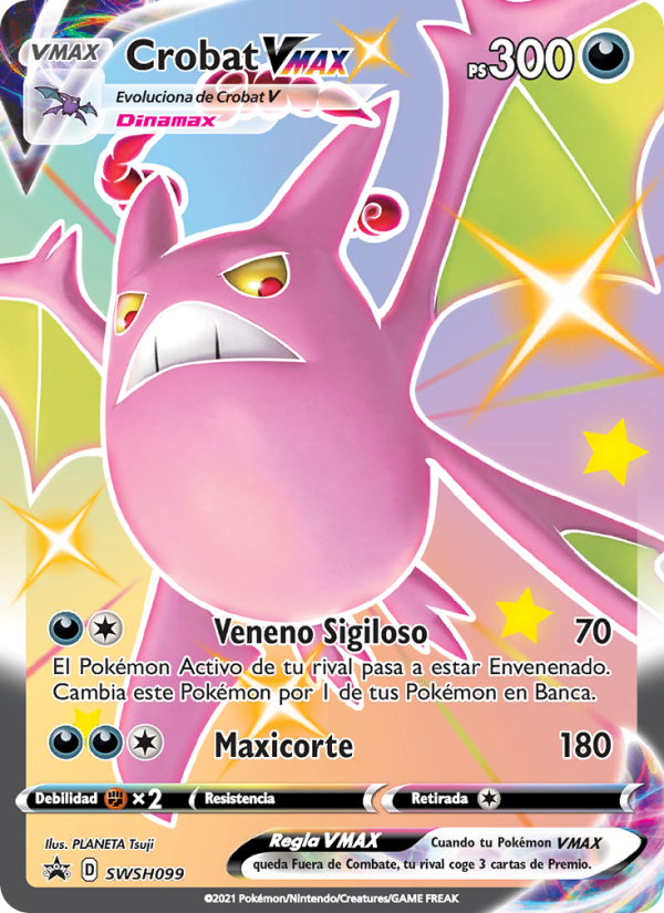 Crobat VMAX SWSH099 — Cartas de promoción ESES (Spanish Pokémon TCG card)