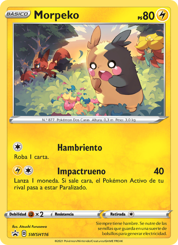 Morpeko SWSH116 — Cartas de promoción ESES (Spanish Pokémon TCG card)