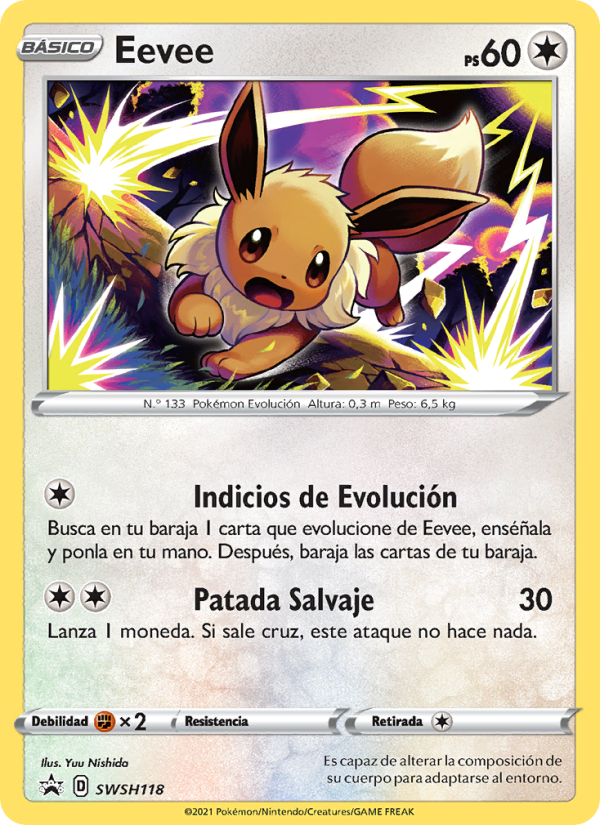 Eevee SWSH118 — Cartas de promoción ESES (Spanish Pokémon TCG card)