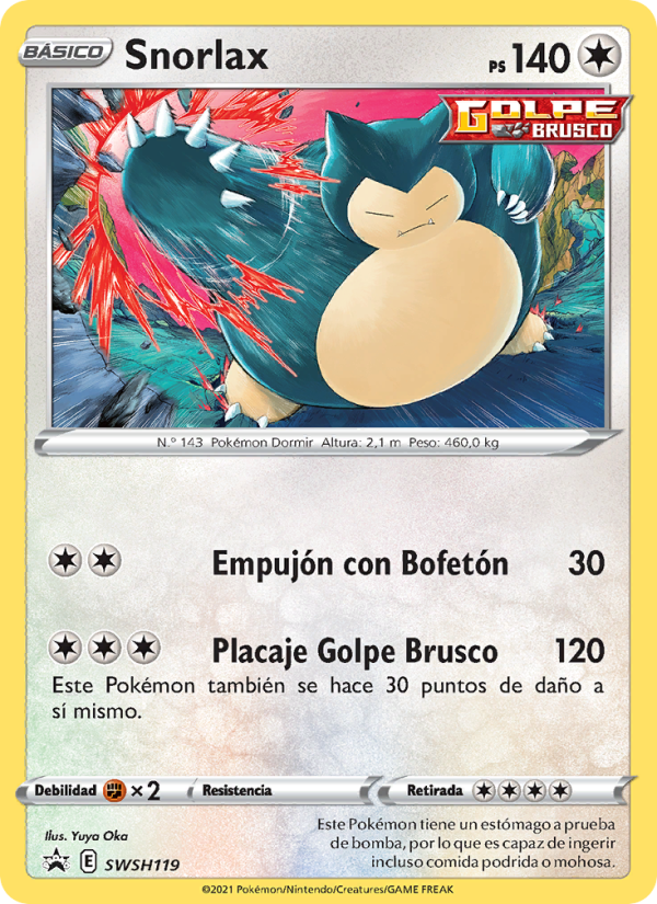 Snorlax SWSH119 — Cartas de promoción ESES (Spanish Pokémon TCG card)