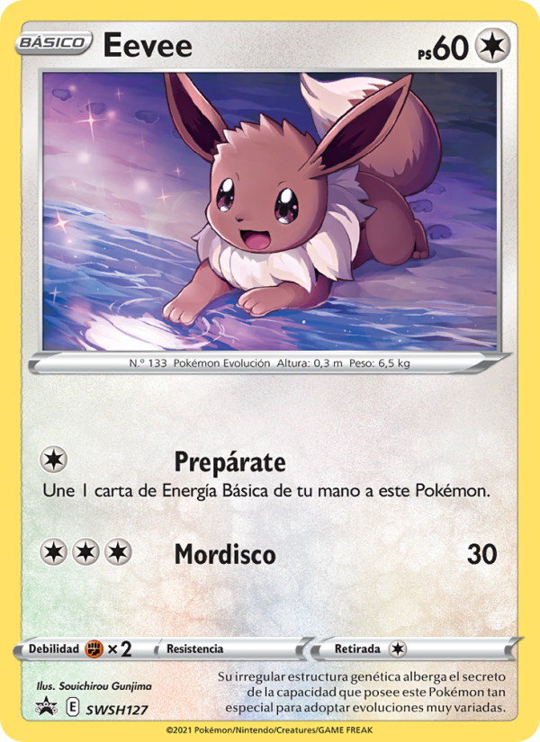 Eevee SWSH127 — Cartas de promoción ESES (Spanish Pokémon TCG card)