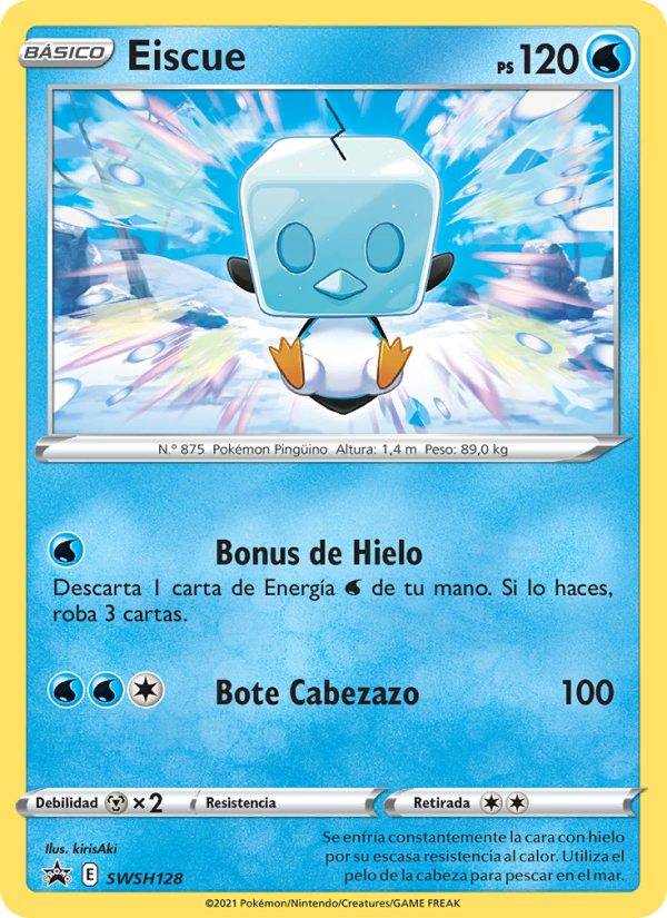 Eiscue SWSH128 — Cartas de promoción ESES (Spanish Pokémon TCG card)