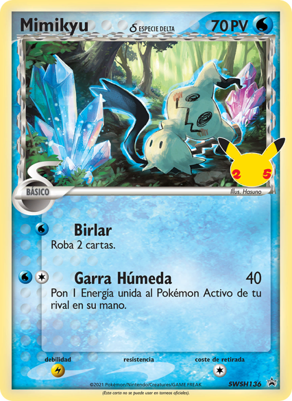 Mimikyu SWSH136 — Cartas de promoción ESES (Spanish Pokémon TCG card)
