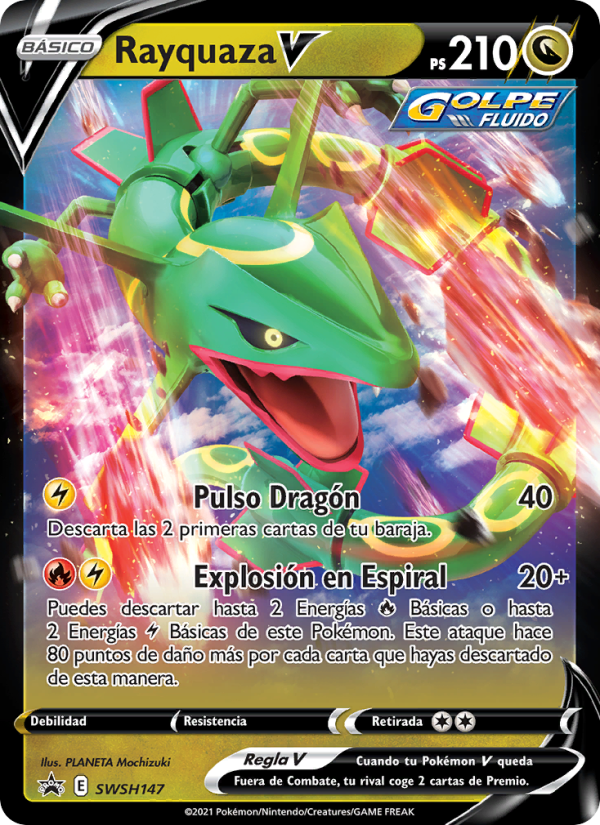 Rayquaza V SWSH147 — Cartas de promoción ESES (Spanish Pokémon TCG card)